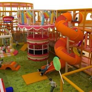 Thick-safety--slide-color---Candy-theme----children--playground--inddor-naughty--castle